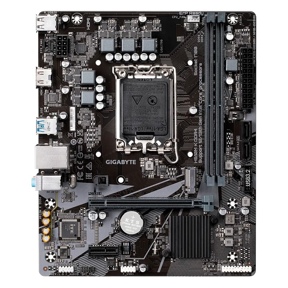 Placa Mãe Gigabyte H610M K DDR4, Intel LGA 1700, Micro ATX, DDR4, HDMI, M.2 - 9MH610MK-00-20