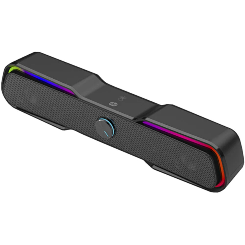 Caixa De Som Soundbar Gamer HP DHE-6002, LED, RGB, 4W, Preto - 8yj93aa