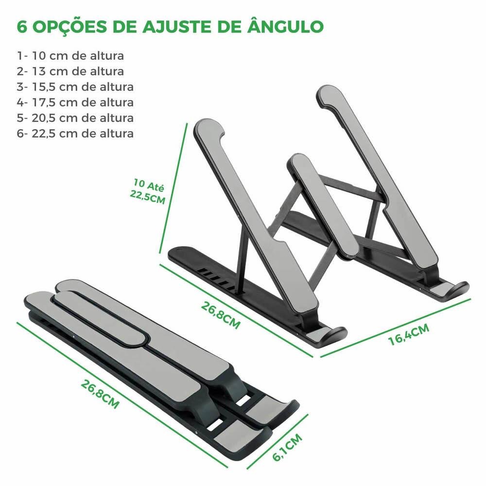 Base Suporte Ergonômico P/ Notebook,netbook, Tablet Dobrável
