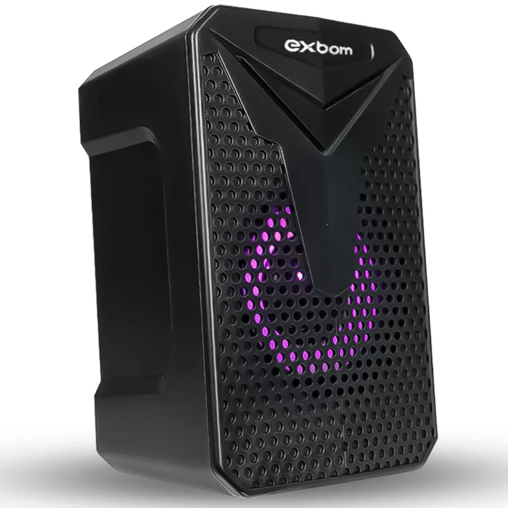 Caixa Som Exbom Cs-c54 2.0 Gamer 10w Led RGB Space Computador Notebook